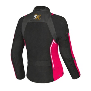 Veste de moto pour femmes à manches longues, 5 Sports, couleur noire et rose, coupe-vent, imperméable, 100% polyester, pour toutes les courses - Product Image 2