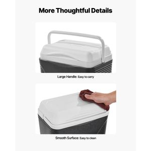 Borsa frigo portatile isolata da 8,5 QT con stampa leopardata, maniglie resistenti e materiale rigido leggero - Product Image 5