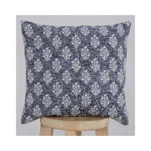 Funda de cojín cuadrada con estampado floral verde azulado, estilo vintage, de lino y algodón, funda de almohada decorativa para el hogar - Product Image 3