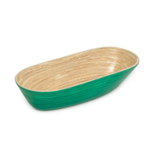 Tazón profundo de bambú ecológico, tazón decorativo oblongo para servir, uso diario, venta al por mayor desde Vietnam - Product Image 1