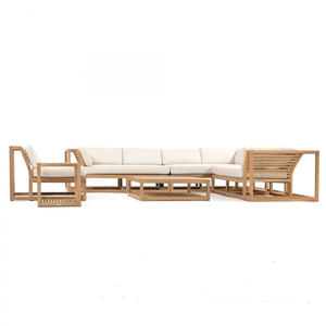 Canapé d'extérieur au design minimaliste avec coussins, ensemble de canapés pour salon, décoration de meubles de maison - Product Image 6