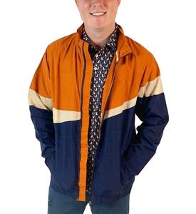 Chaqueta Cortavientos Deportiva para Hombre, Diseño Color Block, Transpirable, con Cierre y Paneles de Nailon - Product Image 5