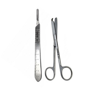 กรรไกรตัดไหมเย็บแผล 4.5 นิ้ว ด้ามจับแบบมีดผ่าตัด # ใบมีดผ่าตัดปลอดเชื้อ 4 10 ชิ้น ทำจากเหล็กกล้าไร้สนิม ได้รับการรับรองมาตรฐาน CE ทางการแพทย์ - Product Image 3
