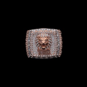 Anillo de Plata de Ley 925 con Cabeza de León y Moissanita VVS, Estilo Hip Hop, para Hombre - Product Image 1