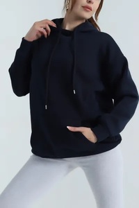 เสื้อฮู้ดดี้ผู้หญิงปี 2025 ดีไซน์โดดเด่น ระบายอากาศได้ดี กันน้ำ ผลิตจากโพลีเอสเตอร์/คอตตอน ย้อมสีพื้น สำหรับฤดูใบไม้ร่วง ไซส์พลัส สไตล์ลำลอง - Product Image 4