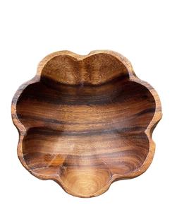 Fleur élégante bol en bois vaisselle fruits salade soupe bol de service pour la maison ustensiles de cuisine restaurant de table cadeaux de mariage 2023 - Product Image 1