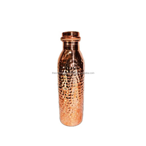Bouteille d'eau en cuivre martelé diamant tendance avec ensemble de 2 verres parfait pour cadeau maison décorative bouteille à boire quotidienne par TCD - Product Image 2