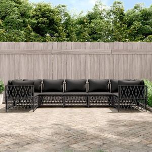 Set Lounge da Giardino Grigio Scuro Antracite - Product Image 1