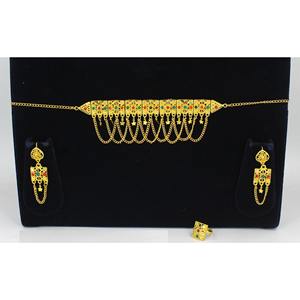 Martasha Designer Ensemble de bijoux arabes plaqués or Bijoux spéciaux islamiques du Ramadan des Émirats arabes unis de Dubaï Collier à la mode Boucle d'oreille - Product Image 2