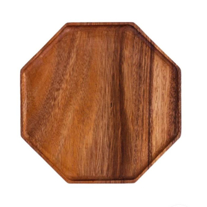 Bandeja Redonda de Madera de Mango Hecha a Mano con Asas Integradas, Plato Decorativo de Madera Moderno con Borde Profundo para Mesa de Centro - Product Image 3