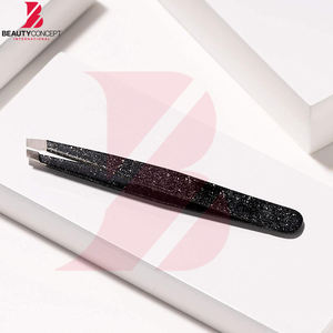 Pinzas de Acero Inoxidable Negras 2026, Modernas y Personalizadas, Ideales para Dar Forma a las Cejas, Depilación Facial y Recorte - Product Image 4