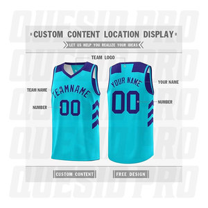 Fournisseurs de vêtements de basketball personnalisés en gros OEM, maillots de basketball pour hommes colorés avec sublimation et broderie - Product Image 3