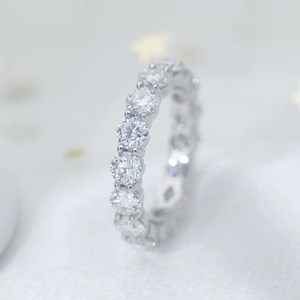 Women's Round Diamond Eternity Band <b>Ring</b> Prong Setting Classic Style - Product Image 1