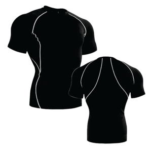 En gros Rashguard court sans Gi de Jiu-Jitsu à manches courtes, unisexe, pour athlètes, anti-UV, 220g, Polyester Spandex, Impression numérique, OEM - Product Image 1