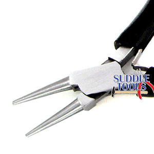 Pince à bec rond court LS Light Series 120 mm avec ressorts de rappel, outils et équipements de fabrication de bijoux en acier inoxydable pour le bricolage - Product Image 1