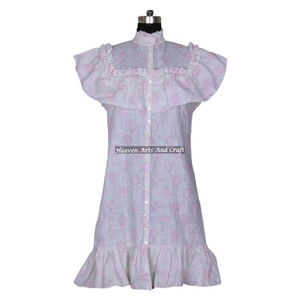 <b>Boho</b> Cotton Block Print <b>Dress</b> Handmade <b>Summer</b> <b>Dress</b> For Women, Floral Casual Wear, Lightweight Fabric, Beach-Ready Look - Product Image 2