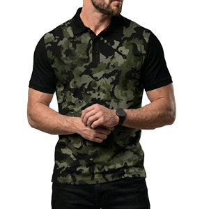 เสื้อโปโลลายพรางขายส่ง เสื้อโปโลผู้ชายแบบถัก แห้งเร็ว พิมพ์ลายพรางแบบซับลิเมชั่น สั่งทำได้ตามต้องการ เสื้อโปโลลำลองสำหรับผู้ชาย - Product Image 2