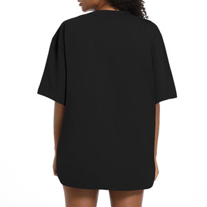 Camiseta de Algodón Negra Extra Grande para Hombre, Cuello Redondo, Manga Corta, Estilo Casual con Estampado y Logotipo Frontal - Product Image 2