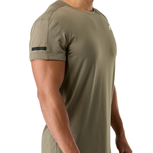 Camiseta Deportiva Ajustada de Manga Corta para Hombre, Mezcla de Algodón, para Gimnasio, Entrenamiento, Fitness, Casual, Venta al Por Mayor OEM - Product Image 5