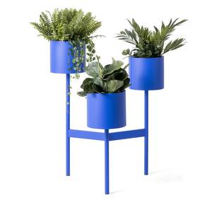 Jardinières en métal galvanisé, grandes, pour intérieur et extérieur, design standard, pots avec décoration de plantes vertes, motif rond pour la maison et le jardin - Product Image 5