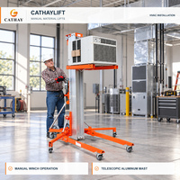 Cathaylift Mini-élévateur vertical économique 340 kg avec mât, équipement de levage pour personnel, hauteur de levage 3,5-7,9 m, certifié CE