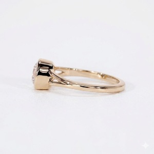 Anillo de Compromiso con Diamante Cultivado en Laboratorio, Certificado IGI, 1 Quilate, Corte Redondo, Oro Blanco de 10K, VS1, Color E, Engaste de Bisel, Joyería Fina - Product Image 5