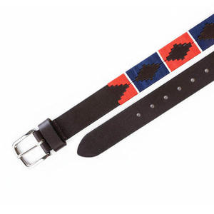 Ceinture de polo classique pour homme en cuir véritable, brodée personnalisée, pour l'équitation - Vente en gros ODM/OEM - Product Image 4