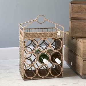 Rattan Wine Rack For Dining <b>Table</b> Styling And Functional Wine Bottle Holder For Everyday Home Use - Product Image 6
