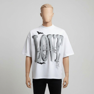 High Quality 100 Cotton Plus Size T-shirt Customize DTG Printing logo 260gsm Men Plain O-neck <b>Tshirt</b> Custom Men's t Shirt - Product Image 6