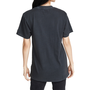 Camiseta de Algodón Pima Peruano de Estilo Lujoso, Corte Regular, Cuello Redondo, Color Negro Liso, para Mujer - Product Image 6