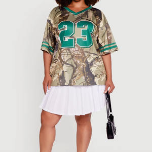Maillot de football américain camouflage personnalisé de haute qualité pour femme, coupe oversize, en maille respirante, tenue d'équipe, vêtements de football, fabricant OEM en gros - Product Image 4
