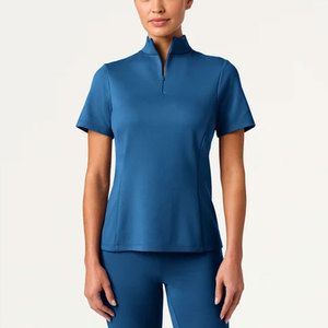 Uniformes Médicos para Mujer al por Mayor, Manga Corta, Múltiples Bolsillos, Cuello en V, 72% Poliéster/21% Rayón/7% Elastano, Tela de Rizo, para Hospital - Product Image 5