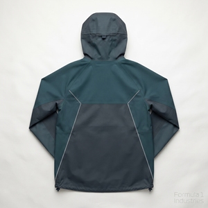 Veste coupe-vent unisexe personnalisée à capuche, coupe ample, avec bandes réfléchissantes de 3 mm, style streetwear, techwear, vêtement d'extérieur léger et imperméable - Product Image 3