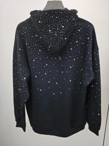 Custom Design Pullover Hooded <b>Sweatshirt</b> Rhinestone & Crystal <b>Work</b> Hoodies Hip Hop Style Streetwear Hoodie for Men and Women - Product Image 2