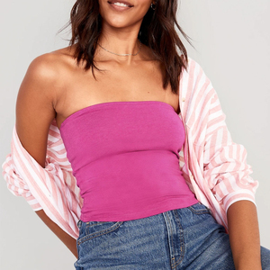 Sleeveless Strapless Tube <b>Tops</b> With Best Quality Material 100% Cotton Polyester Fabric Wholesale Tube <b>Tops</b> cheap price OEM - Product Image 3