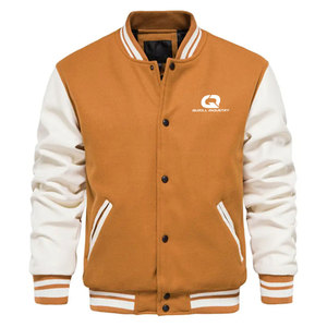 Hot Selling Lightweight Comfortable <b>Men</b> <b>Leather</b> Sleeves Varsity <b>Jacket</b> Casual Daily Wear With Soft Fabric - Product Image 1