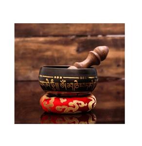 Cuenco tibetano de latón radiante, instrumento de sanación por sonido para meditación, yoga, terapia de chakras, relajación, equilibrio espiritual, armonía - Product Image 1