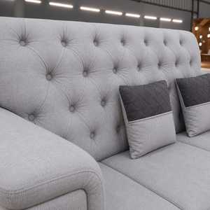 Juego de Sofás Modernos de Tela, 3 y 2 Plazas, Muebles para Sala de Estar, Juego de Sofás Tapizados Premium con Cojines, Económico - Product Image 2