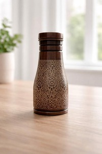 Genuine Copper Water <b>Bottle</b> Vase Artisan Crafted Decorative Flower Holder For Elegant Residential Commercial Decoration Projects - Product Image 5
