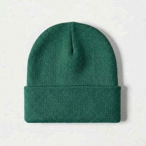 Fabricant de premier plan, service OEM, prix bas, bonnets unisexes légers avec revers plié, bonnet d'hiver, logo personnalisé - Product Image 4