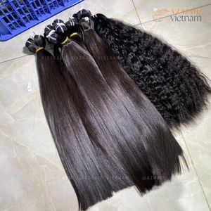 Envío rápido, precio al por mayor, extensiones de cabello liso de hueso de trama brillante sedoso, longitud de cabello humano vietnamita de 14 16 pulgadas - Product Image 4