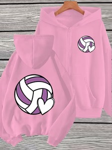 เสื้อฮู้ดซิปผู้หญิงขายส่ง ผ้าฝ้ายเปล่า สไตล์ลำลอง - Product Image 3