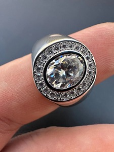 <b>Mens</b> Oval Moissanite Solitaire <b>Ring</b> 925 Sterling Silver Cocktail <b>Ring</b> Hip Hop <b>Ring</b> <b>Men</b> Bling Jewelry Statement Luxury Style - Product Image 3