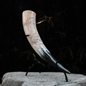 Cuerno de Búfalo Tallado a Mano, con Forma Natural Pulida, Estilo Vikingo, para Decoración del Hogar - Product Image 3