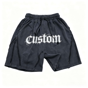 Shorts de sport unisexe personnalisés à impression numérique, bleu marine avec bordure jaune, en polyester/coton 140g, légers et à coupe ample, anti-humidité - Product Image 2