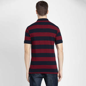เสื้อเชิ้ตแขนยาวผู้ชาย ทรงปกติ ผ้าทอ สีแดงเข้ม/น้ำเงินกรมท่า คอกลม ผ้าฝ้าย 100% ระบายอากาศ แห้งเร็ว ด้านหน้า - Product Image 6