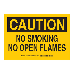 Caution No Smoking No <b>Open</b> Flames <b>Sign</b> for Laboratory and Industrial Areas - Product Image 1