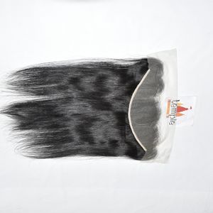 Cabello Humano Virgen Indio Remy 13*4 Frontal con Encaje Completo, Fácil de Aplicar, Color Negro Natural, Cutícula Alineada, Ondas Profundas para Mujer - Product Image 2