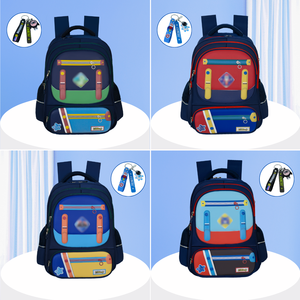 École primaire sac à dos étanche Polyester fermeture éclair 20-36L unisexe haute qualité couleurs fraîches multi-poches mignon conception personnalisée - Product Image 2