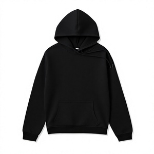 Sudadera con Capucha Rosa Sólida para Hombre, Corte Holgado, Cuello Redondo, Poliéster/Rayón 300g, Ropa Urbana de Otoño - Product Image 2